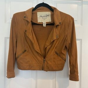 American Rag crop suede jacket